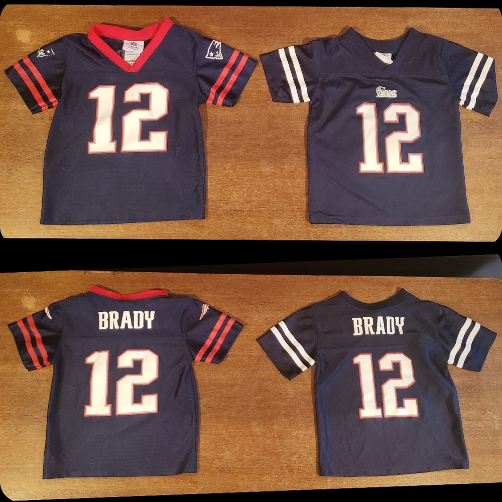 2 Tom Brady - Patriots Jerseys, Toddlers 2T & 3T